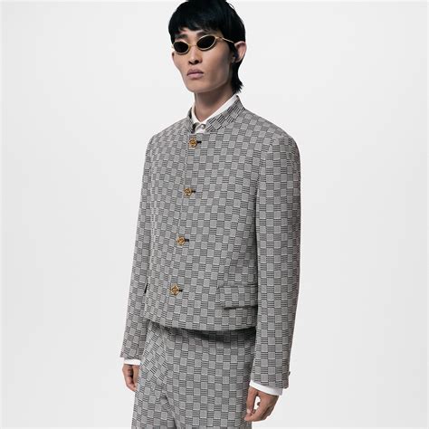 louis vuitton tulle jacket|Asymmetrical Micro Damier Blazer .